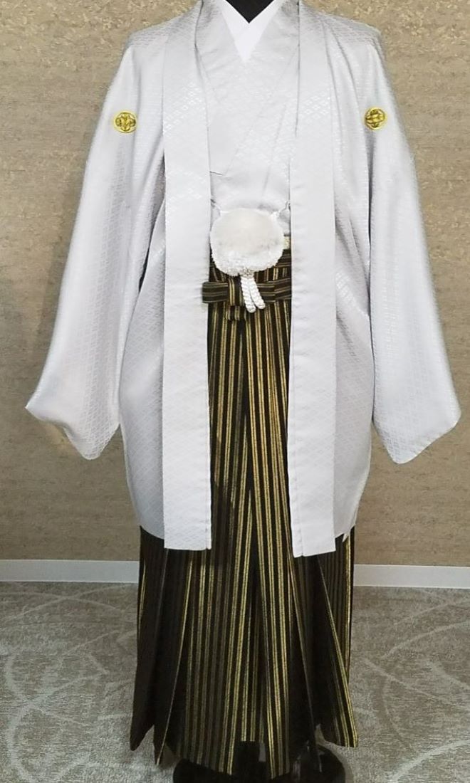 グレー紋服